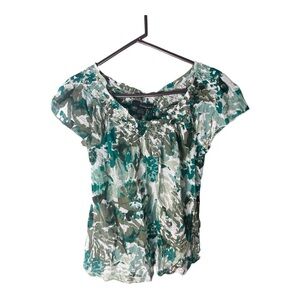 Calvin Klein Jeans Green Floral Blouse